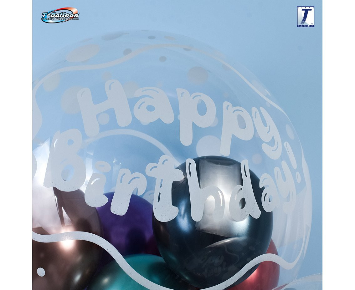 Takara Bubble Balloon - Happy Birthday (dots), 400 mm/ 10 pc. EOL